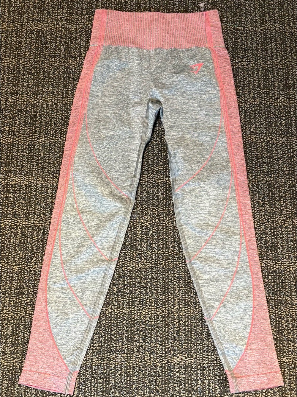 Gymshark Gray & Pink Seamless Kids Leggings
